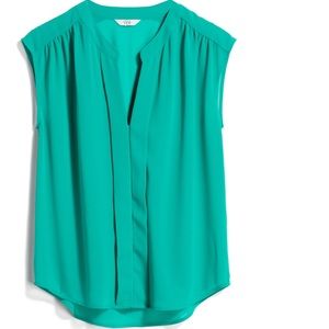 Q&A Teal XL Blouse.